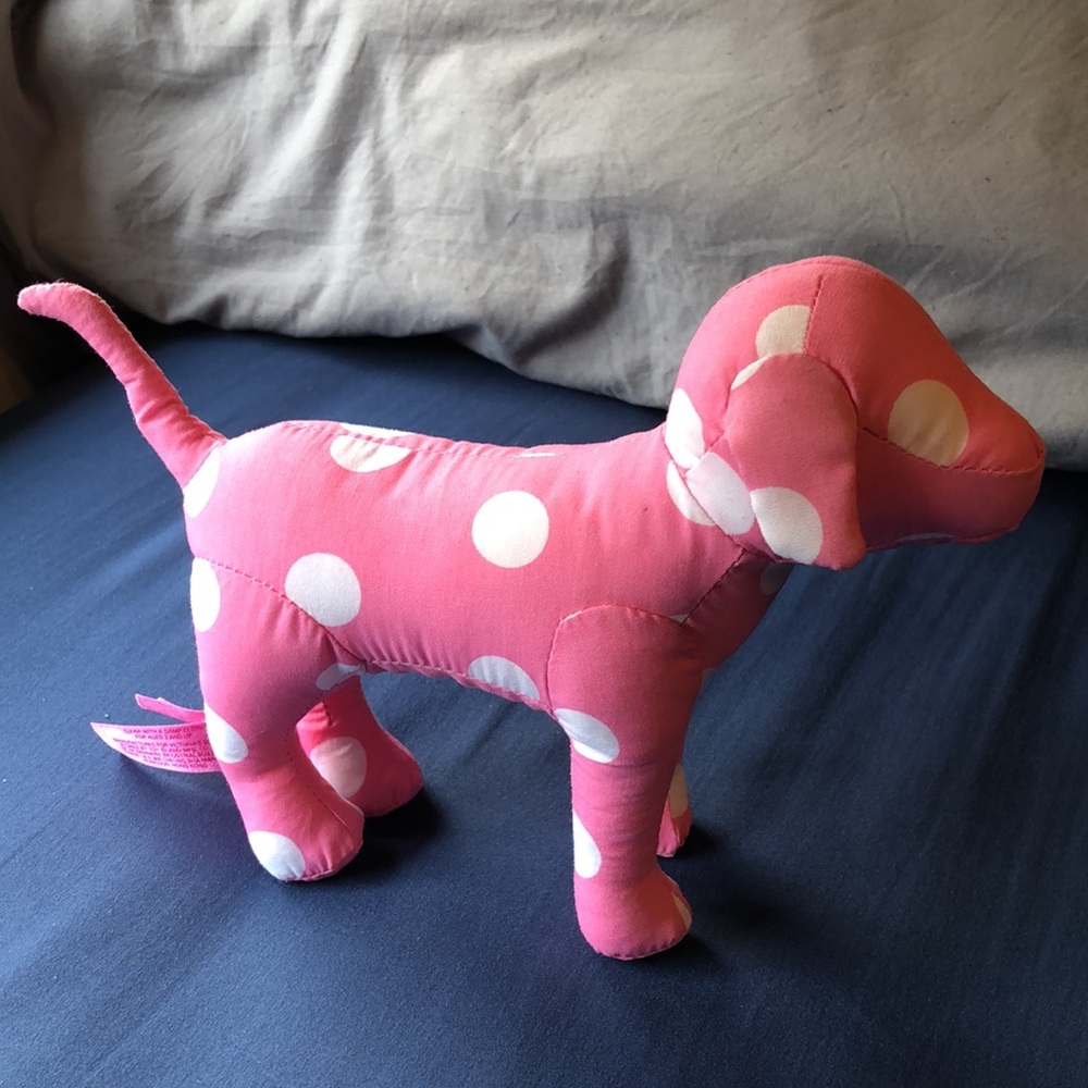 LAST CHANCE PINK by Victoria secret Collection dog doll Pink with white dot